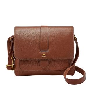 Fossil kinley Tan Leather Crossbody Bag NWT
